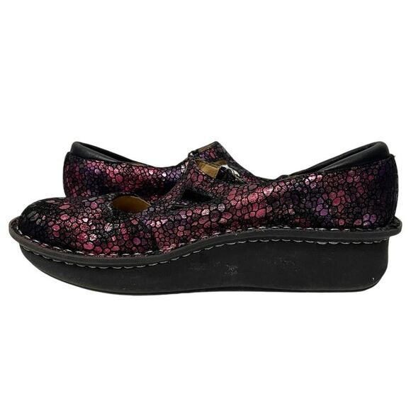 ALEGRIA Dayna Red Metallic Fun Mary Janes 37 - Picture 6 of 10